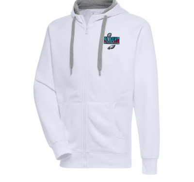 Men's Philadelphia Eagles Antigua White Hoodie