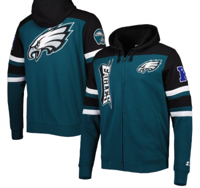 Men's Philadelphia Eagles Starter Green Hoodie