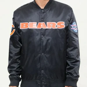 Men’s Pro Standard Chicago Bears Satin Black Jacket