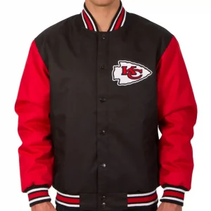 NFL Kansas City Chiefs Black And Red Textile Jacket