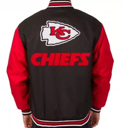 NFL Kansas City Chiefs Black And Red Textile Jackets
