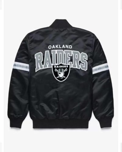 NFL Las Vegas Raiders Super Bowl Black Satin Jackets