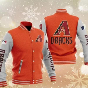 Orange Arizona Diamondbacks Baseball Varsity Jacket