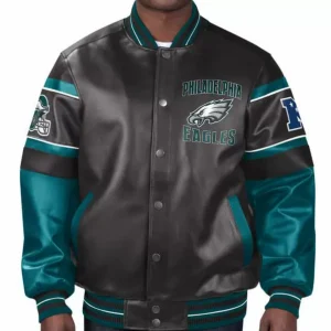 Philadelphia Eagles Multicolor Leather Jacket