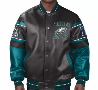 Philadelphia Eagles Multicolor Leather Jacket