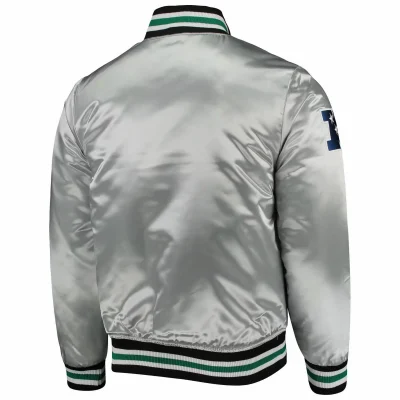 Philadelphia Eagles Silver Satin Jackets