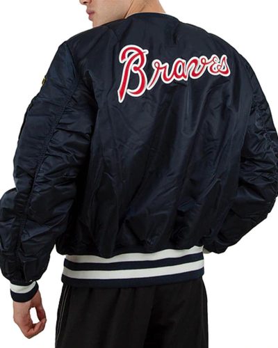 Atlanta Braves Ma-1 Navy Bomber Jacket