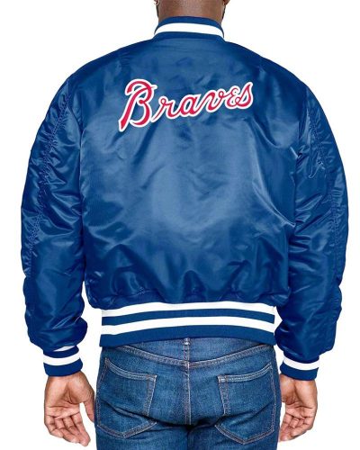 Atlanta Braves Ma-1 Navy Bomber Jacket
