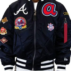 Atlanta Braves Ma-1 Navy Bomber Jacket
