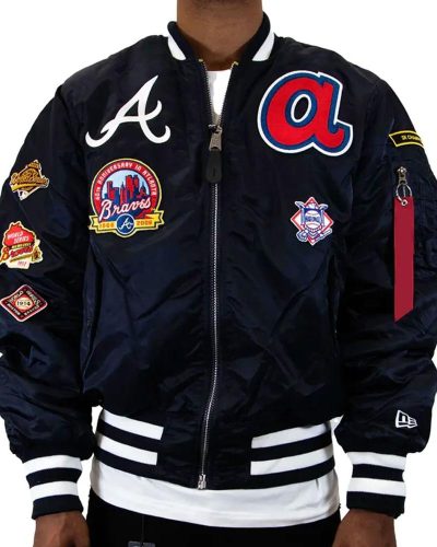 Atlanta Braves Ma-1 Navy Bomber Jacket