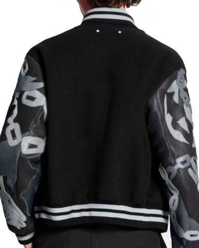 The Kid Laroi Wrong Camo Chains Lv Varsity Jacket