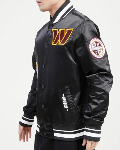 Washington Commanders Old English Black Jackets
