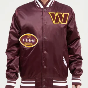 Washington Commanders Old English Satin Jacket