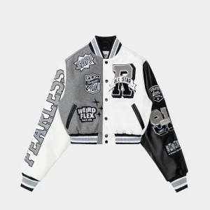 Women's Smoke Rise Melton Light Grey Varsity Jacket