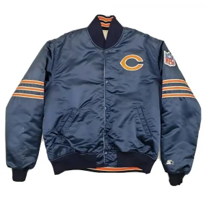 90s Chicago Bears Black Jacket
