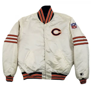 90s Chicago Bears White Jacket