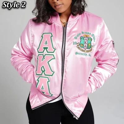 Alpha Kappa Alpha Chapter 24 Satin Pink Jacket