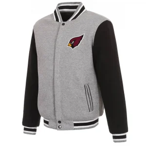 Arizona Cardinals Varsity Gray & Black Wool Jacket