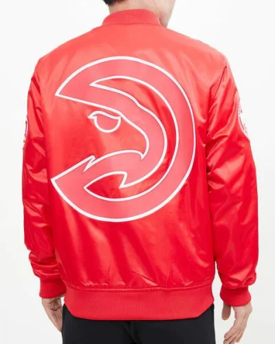 Atlanta Hawks Big Logo Satin Jackets