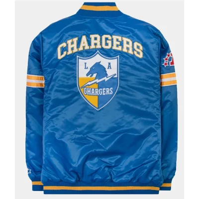 Blue Los Angeles Chargers 30th Anniversary Satin Jackets
