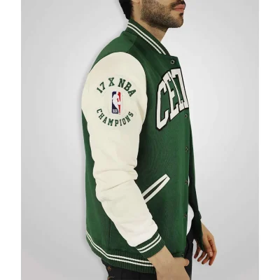 Boston Celtics Varsity Green Off White Jacket