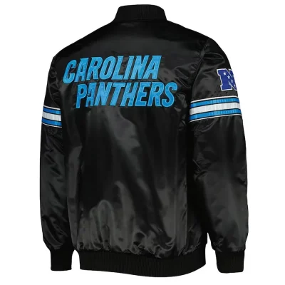 Carolina Panthers Pick and Roll Satin Black Jackets