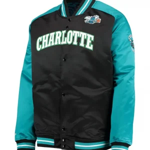 Charlotte Hornets Black and Teal Hardwood Classics Jacket