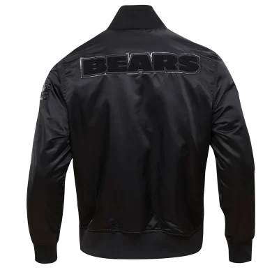 Chicago Bears Triple Black Satin Jackets