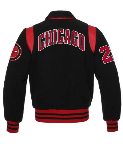 Chicago Bulls Sailor Collar Black Varsity Jackets