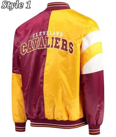 Cleveland Cavaliers Leader Full-Snap Burgundy and Yellow Jackets