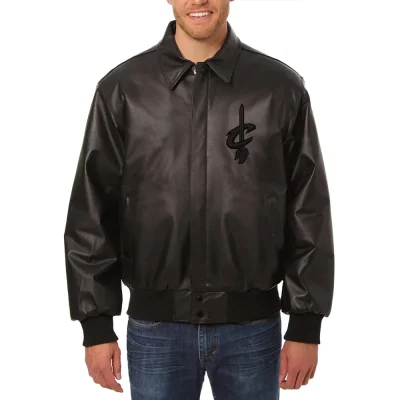 Cleveland Cavaliers Shirt Collar Leather Jacket