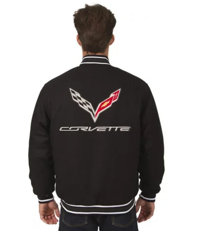 Corvette Varsity Wool Black Jackets