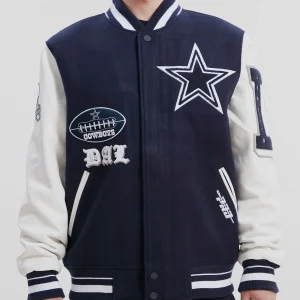 Dallas Cowboys Old English Wool Varsity Jacket