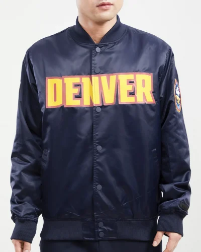 Denver Nuggets Team Big Logo Satin Jacket
