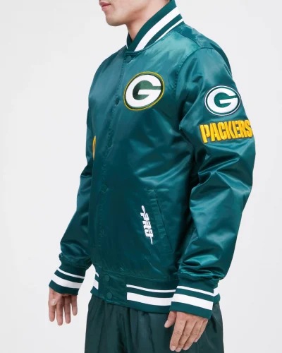 Green Bay Packers Old English Satin Jackets
