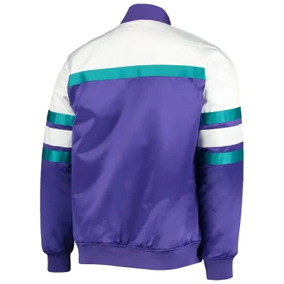 Hardwood Classics Utah Jazz Purple & White Satin Jackets
