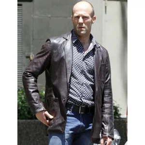 Jason Statham Wild Card Leather Blazer