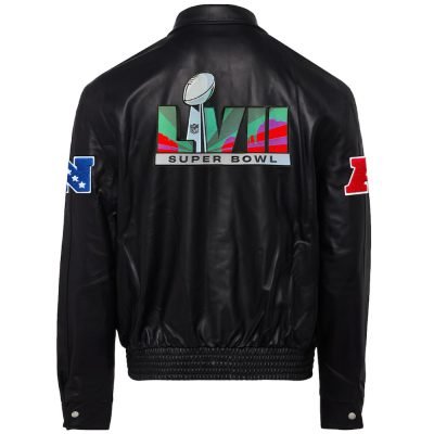 Jeff Hamilton Super Bowl LVII Leather Black Jacket