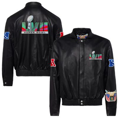 Jeff Hamilton Super Bowl LVII Leather Full-Snap Black Jacket
