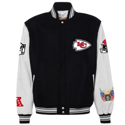 Kansas City Chiefs Jeff Hamilton Wool & Leather Black Jackets