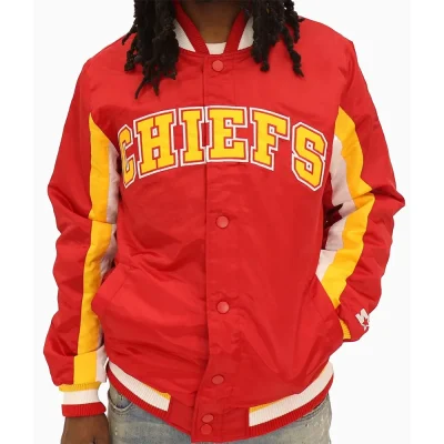 Kansas City Chiefs Red Varsity Satin Jacket