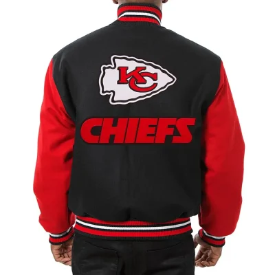 Kansas City Chiefs Varsity Black and Red Wool Jackets
