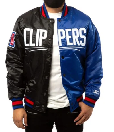LA Clippers Starter Bomber Satin Jacket