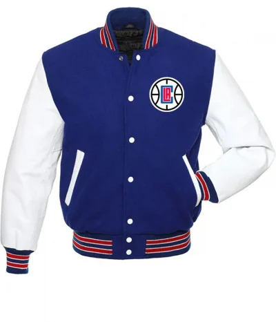 Los Angeles Clippers Varsity Basketball Blue and White Jacket
