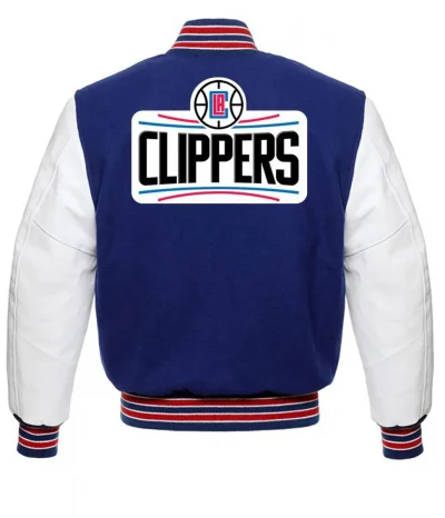Los Angeles Clippers Varsity Basketball Blue and White Jackets