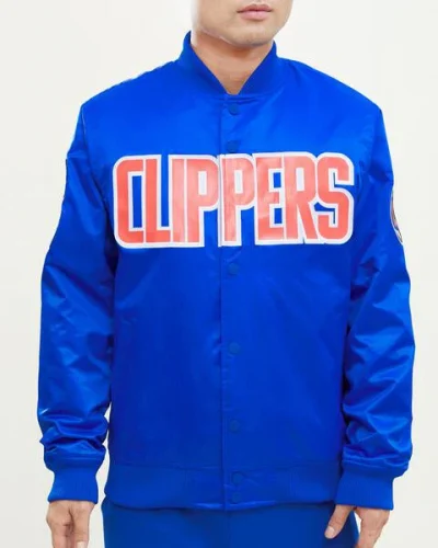 Los Angeles Clippers Wordmark Satin Blue Jacket