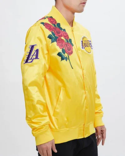 Los Angeles Lakers Yellow Satin Jacket