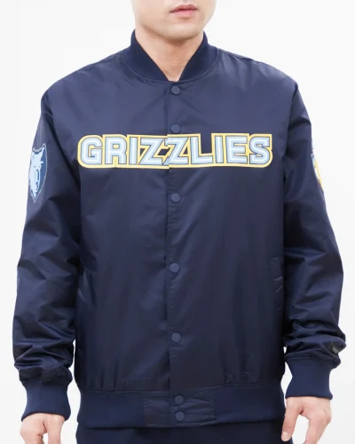 Memphis Grizzlies Big Logo Satin Jacket