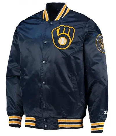 Milwaukee Brewers Starter Navy Jacket