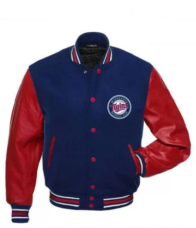 Minnesota Twins MLB Letterman Red and Blue Jacket